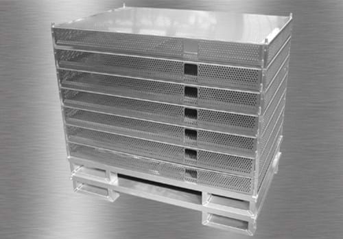 Special box with perforated shelves
